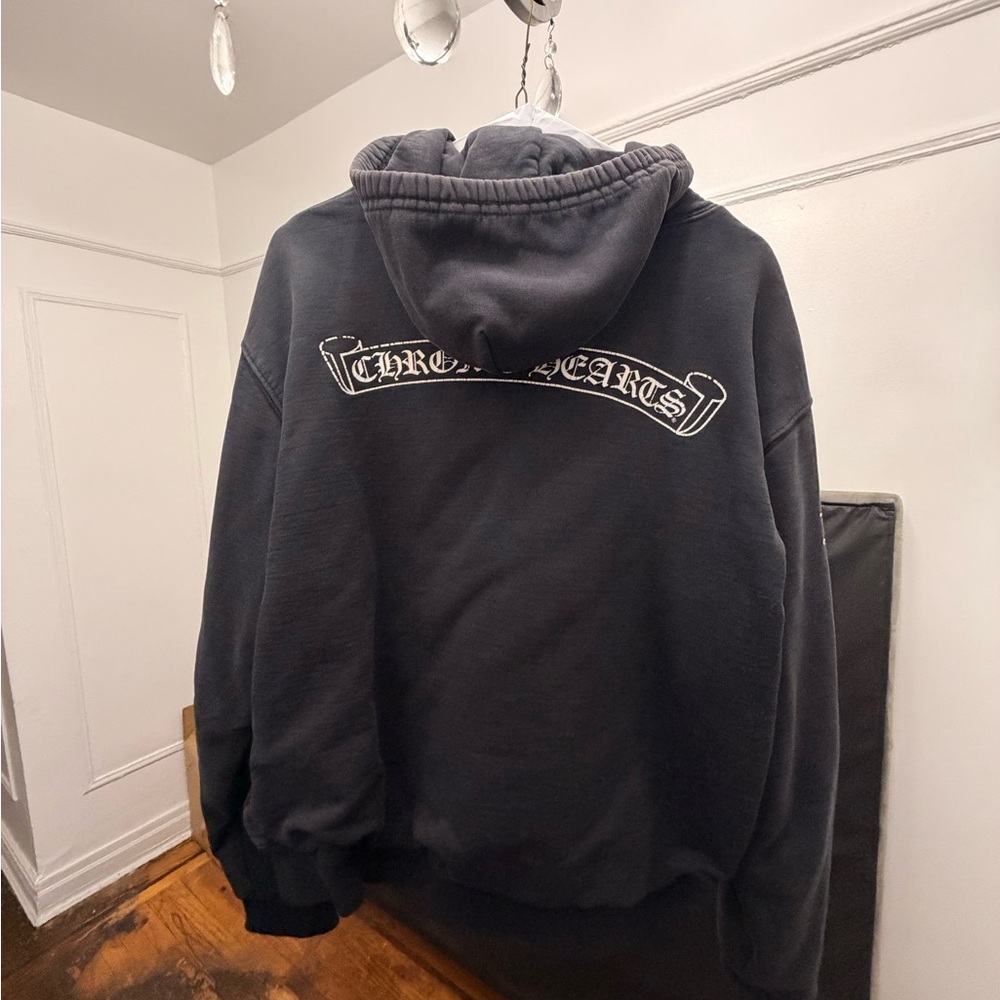 Chrome Hearts-SCROLL LOGO ZIP UP HOODIE
"BLACK" - Picture 2 of 15